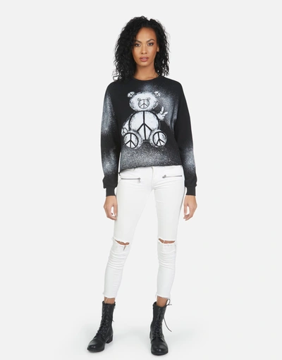 Lauren Moshi Lee Peace Teddy In Black/white Mist