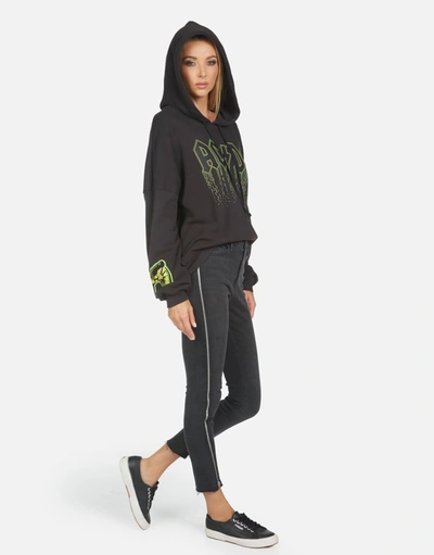 Lauren Moshi X Acdc Lila Ac/dc Neon Stud In Onyx
