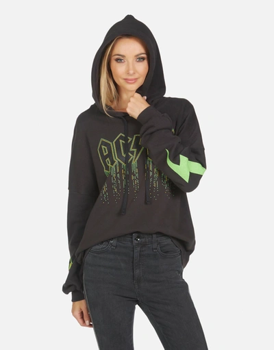 Lauren Moshi X Acdc Lila Ac/dc Neon Stud In Onyx