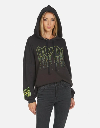 Lauren Moshi X Acdc Lila Ac/dc Neon Stud In Onyx