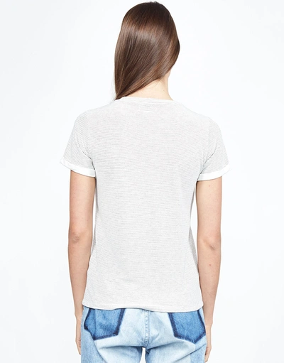 Lauren Moshi Limp Love Heart In White Black Stripe