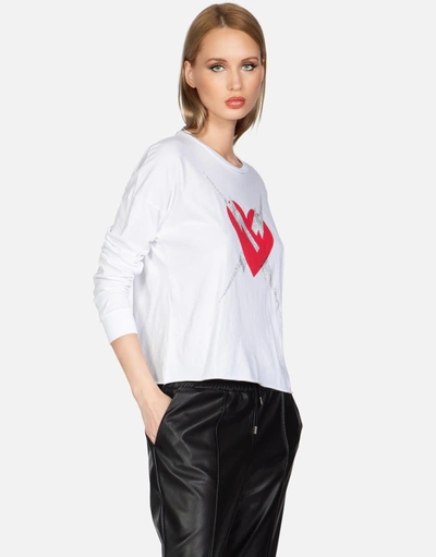 Lauren Moshi Luella Crystal Lightning Love In White