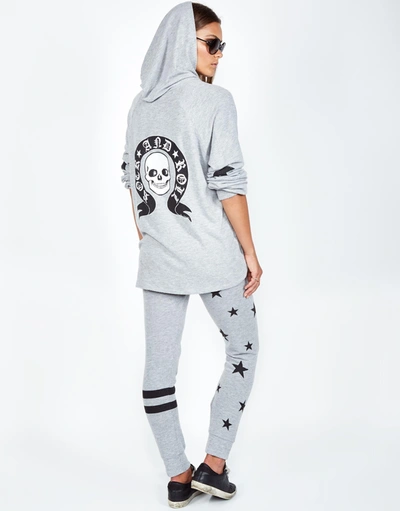 Lauren Moshi Markie R & R Skull In Heather Grey