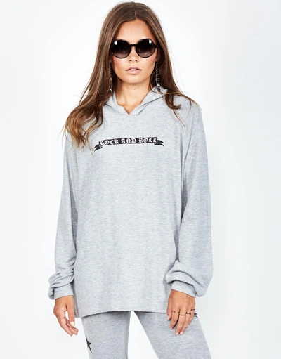 Shop Lauren Moshi Markie R & R Skull In Heather Grey