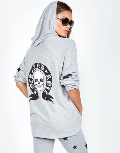 Shop Lauren Moshi Markie R & R Skull In Heather Grey