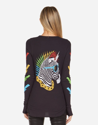 Shop Lauren Moshi Mckinley Lightning Zebra In Onyx