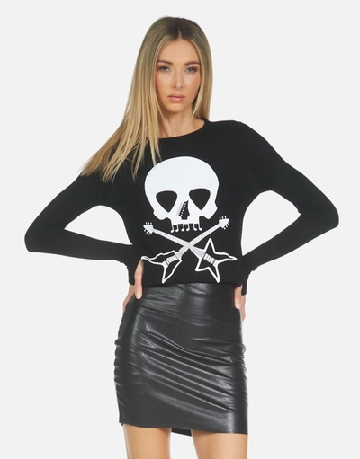 Shop Lauren Moshi Mckinley Music Skull In Black