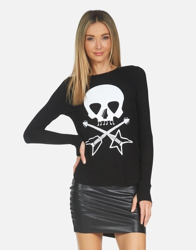 Shop Lauren Moshi Mckinley Music Skull In Black