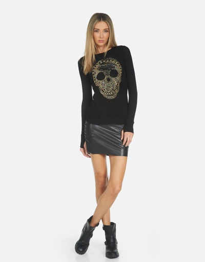 Shop Lauren Moshi X Mckinley X Beaded Chain Skull In Black