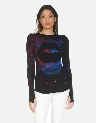 Shop Lauren Moshi X Mckinley X Galaxy Lip In Black Galaxy Splatter