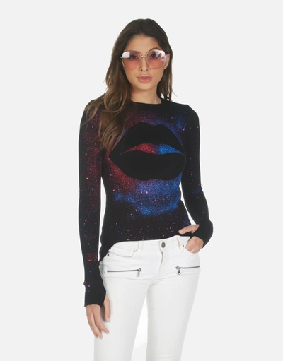 Shop Lauren Moshi X Mckinley X Galaxy Lip In Black Galaxy Splatter