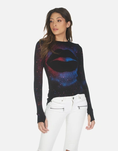 Shop Lauren Moshi X Mckinley X Galaxy Lip In Black Galaxy Splatter