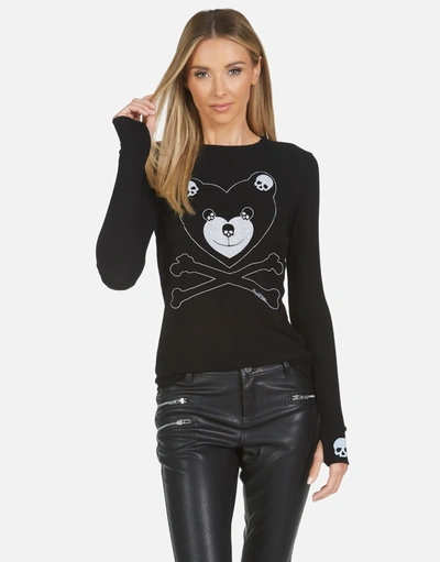 Shop Lauren Moshi X Mckinley X Skull Love Bear In Black