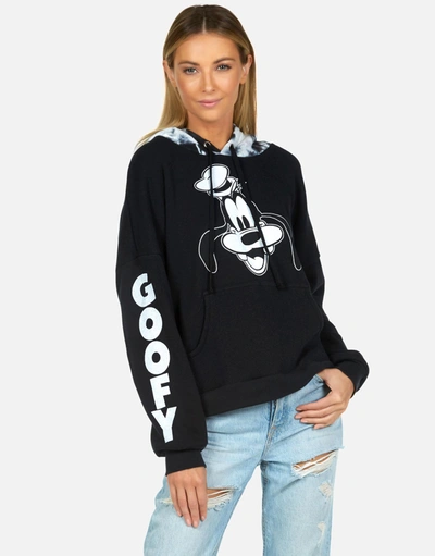 Shop Disney X Moshi Melanie Goofy Pullover In Black/cloudburst
