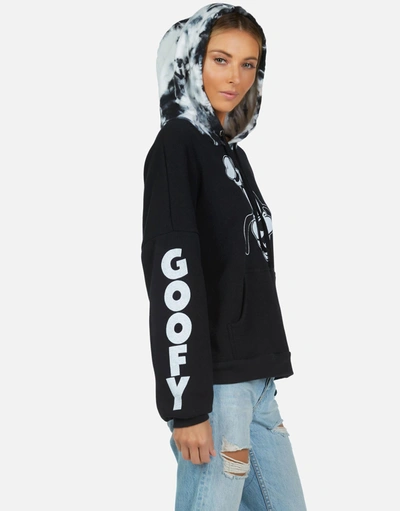 Shop Disney X Moshi Melanie Goofy Pullover In Black/cloudburst