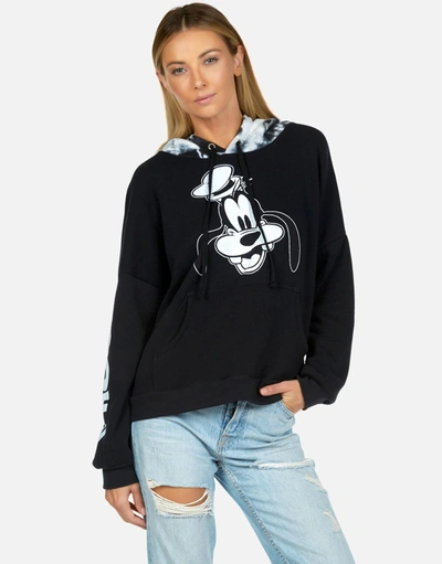 Shop Disney X Moshi Melanie Goofy Pullover In Black/cloudburst