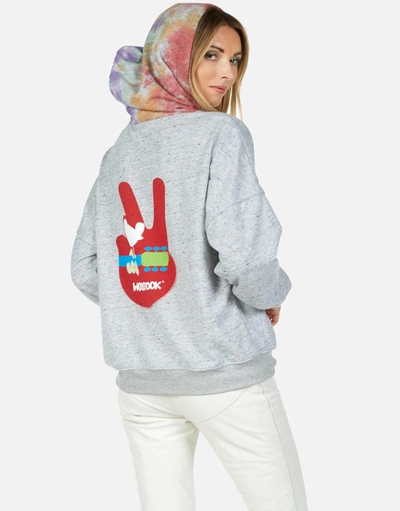 Lauren Moshi X Woodstock Melanie Woodstock Peace In Heather Grey/skittles