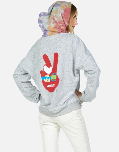 Lauren Moshi X Woodstock Melanie Woodstock Peace In Heather Grey/skittles