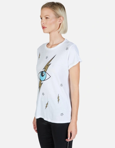 Lauren Moshi Moxie Lightning Storm Eye In White