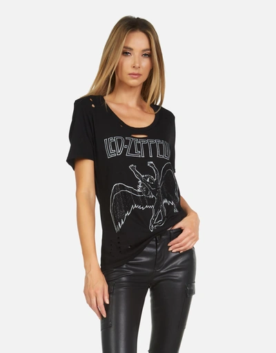 Lauren Moshi X Led Zeppelin Myra Led Zeppelin Outline In Black