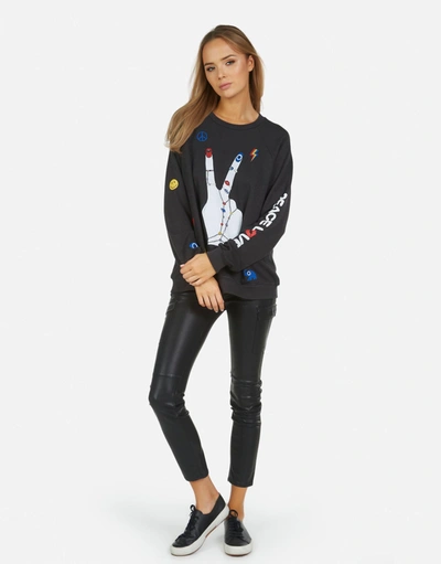 Lauren Moshi Noleta Peace Hand Elements In Onyx