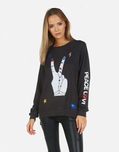 Lauren Moshi Noleta Peace Hand Elements In Onyx