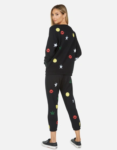 Lauren Moshi Noleta Spray Elements In Black