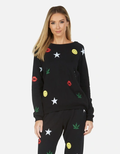 Lauren Moshi Noleta Spray Elements In Black