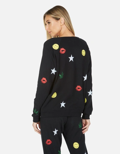Lauren Moshi Noleta Spray Elements In Black