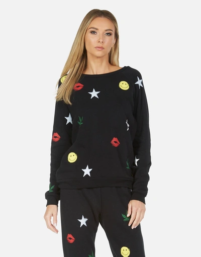 Lauren Moshi Noleta Spray Elements In Black