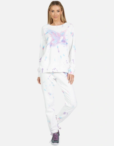 Shop Lauren Moshi Noleta Spray Hummingbird In Pastel Splash