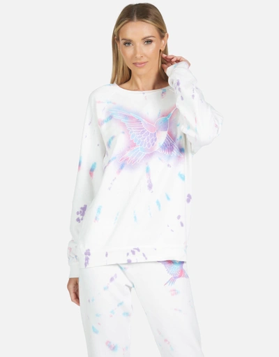 Lauren Moshi Noleta Spray Hummingbird In Pastel Splash