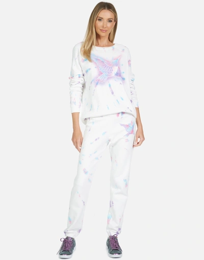 Lauren Moshi Noleta Spray Hummingbird In Pastel Splash