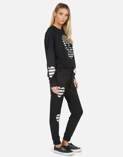 Lauren Moshi Noleta Stripe Skull In Black