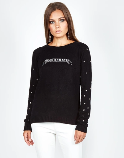 Lauren Moshi North R & R Skull Studs In Black