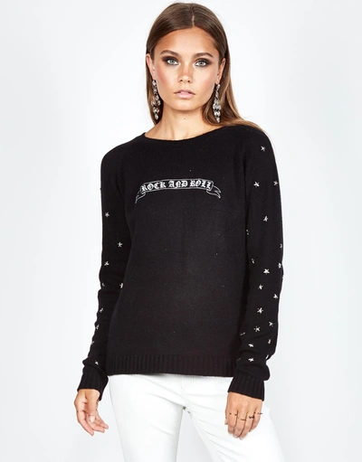 Lauren Moshi North R & R Skull Studs In Black