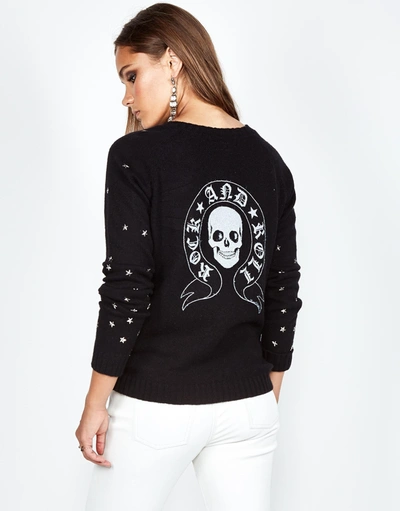 Lauren Moshi North R & R Skull Studs In Black