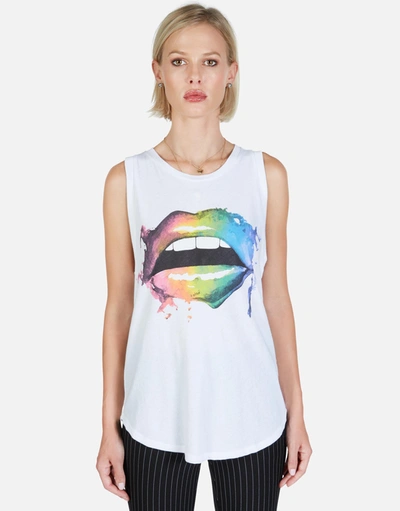 Lauren Moshi Peyton Rainbow Smudge Lip In White