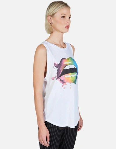 Lauren Moshi Peyton Rainbow Smudge Lip In White