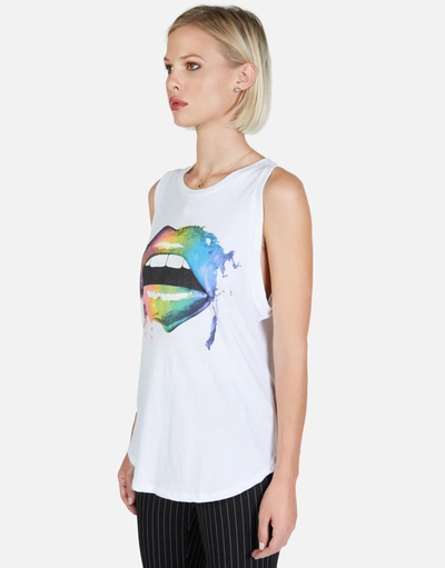 Lauren Moshi Peyton Rainbow Smudge Lip In White