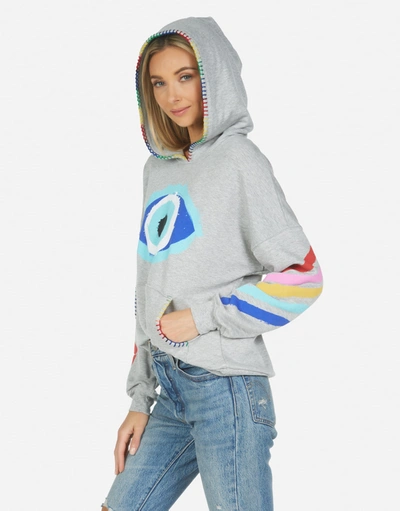 Lauren Moshi Raya Painted Evil Eye In Heather Grey