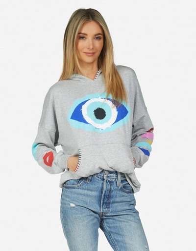 Lauren Moshi Raya Painted Evil Eye In Heather Grey