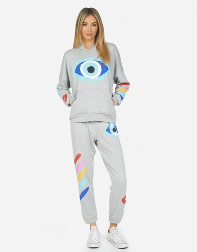 Lauren Moshi Raya Painted Evil Eye In Heather Grey