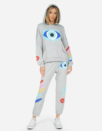 Lauren Moshi Raya Painted Evil Eye In Heather Grey
