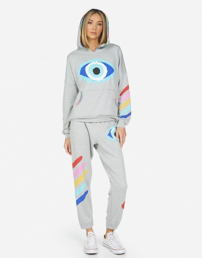 Lauren Moshi Raya Painted Evil Eye In Heather Grey