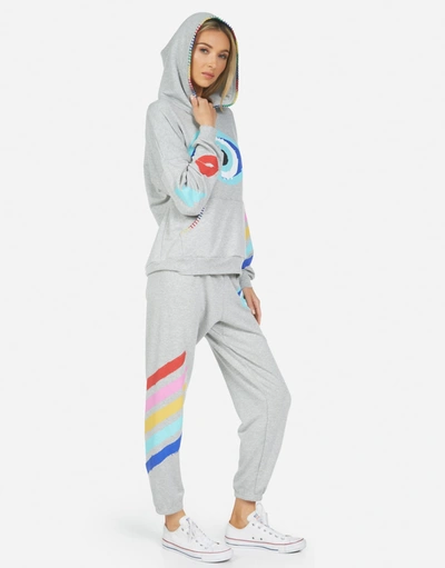 Lauren Moshi Raya Painted Evil Eye In Heather Grey