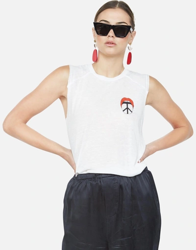 Lauren Moshi Riley Peace Tongue In White