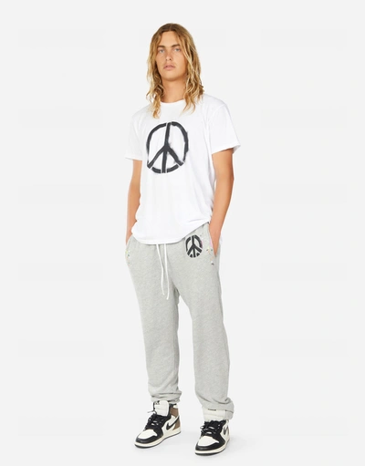 Lauren Moshi Men Sadler Airbrush Peace In White