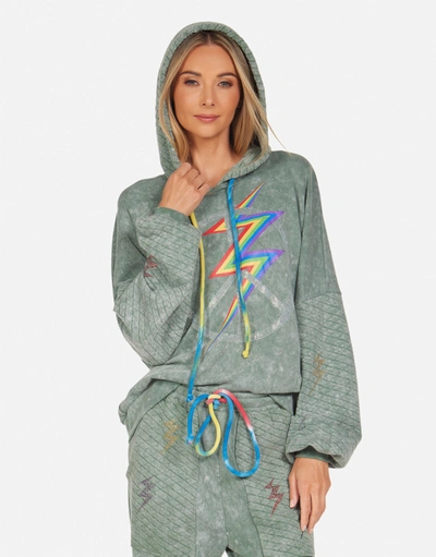 Shop Lauren Moshi Serilda Crystal Lightning Peace In Military Mineral/ Primary Tie Dye