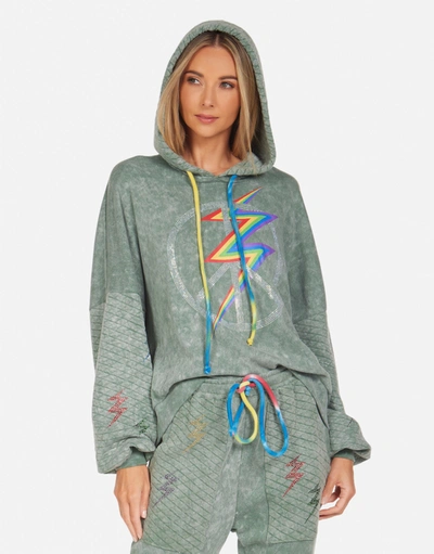 Shop Lauren Moshi Serilda Crystal Lightning Peace In Military Mineral/ Primary Tie Dye